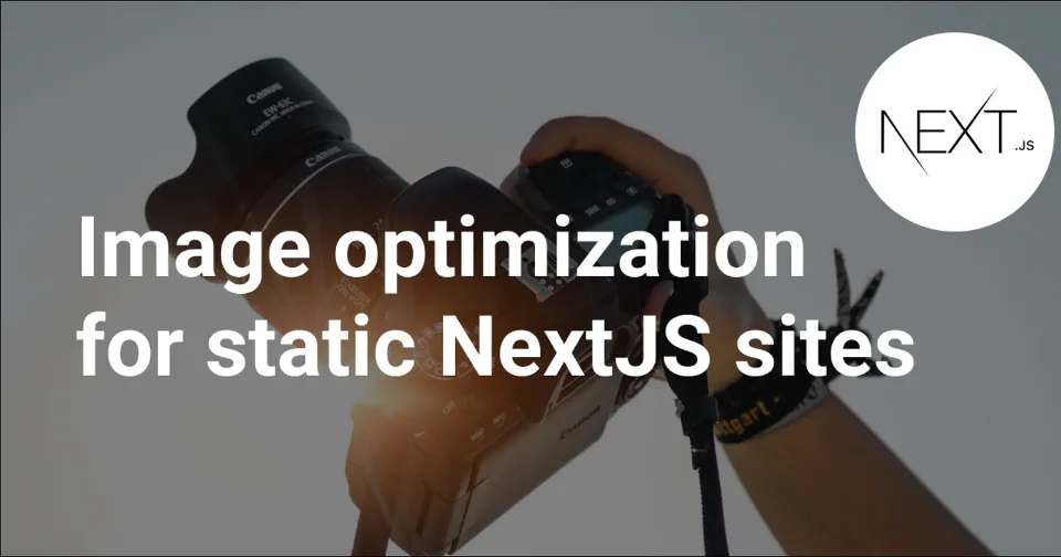 Image optimization for static NextJS sites